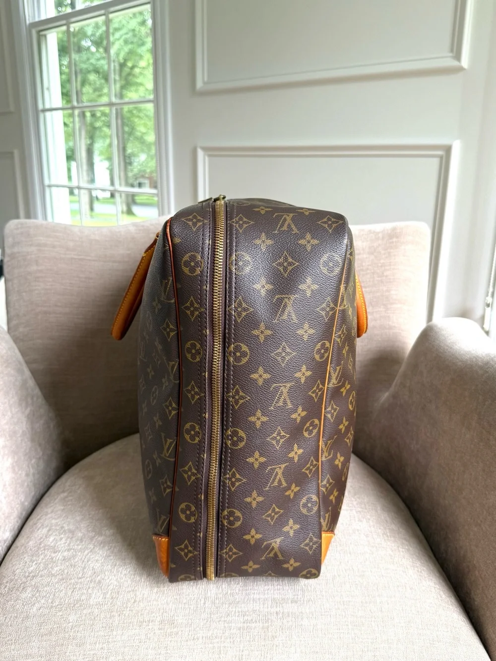 Authentic Louis Vuitton Sirius 50 travel bag monogram brown canvas unisex M41406